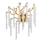 Бра золотого цвета с ветвями и хрустальными подвесками FAIRYTREE Light варинант исполнения - 1 | Loft Concept в Ростове-на-Дону