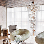 Люстра большая с прозрачными подвесками в форме капель Droplet Chandelier варинант исполнения - 1 | Loft Concept в Ростове-на-Дону