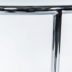 Приставной столик на серебристом основании с столешницей из стекла Noir варинант исполнения - 3 | Loft Concept в Ростове-на-Дону