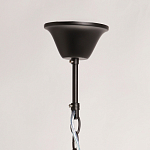 Люстра круглая из матового черного металла с подвесками из прозрачных стеклянных трубок Noir Tubes варинант исполнения - 11 | Loft Concept в Ростове-на-Дону