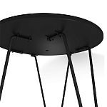 Стол журнальный c круглой столешницей из стекла серого цвета Gray and Gold Marble варинант исполнения - 5 | Loft Concept в Ростове-на-Дону