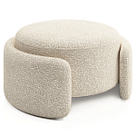 Круглая Оттоманка Alice ткань букле варинант исполнения - 1 | Loft Concept в Ростове-на-Дону