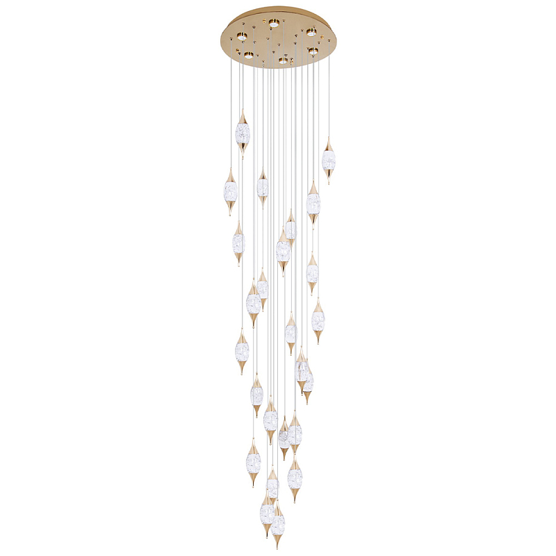       Esme Drops Crystal Brass Cascade Chandelier 25    -- | Loft Concept 