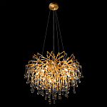 Люстра подвесная с прозрачными стеклянными подвесками в форме капель Диаметр 60 см Droplet Chandelier варинант исполнения - 5 | Loft Concept в Ростове-на-Дону