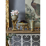 Чаша с орнаментом на бронзовых ножках в виде ангелов Eden Garden варинант исполнения - 9 | Loft Concept в Ростове-на-Дону