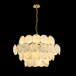 Люстра четырехъярусная с подвесками в форме дисков Cryptocrystalline Stone варинант исполнения - 4 | Loft Concept в Ростове-на-Дону