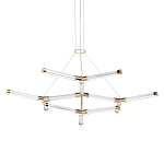 Люстра с геометрической конструкцией из вытянутых цилиндрических плафонов Hex Scaffold  варинант исполнения - 1 | Loft Concept в Ростове-на-Дону