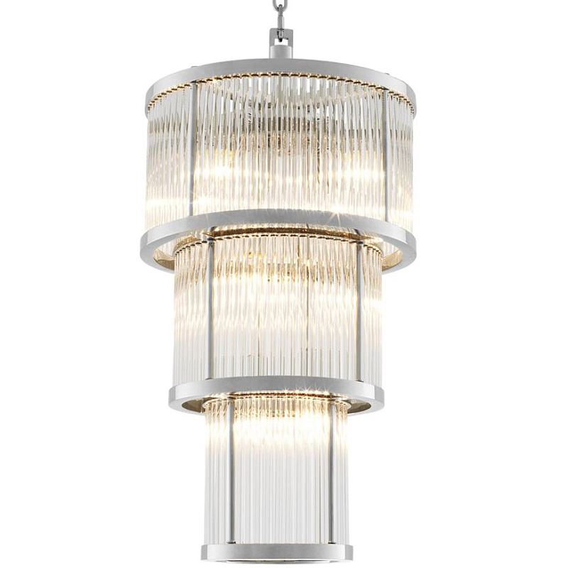 Люстра Chandelier Avery Nickel Никель Прозрачное Стекло в Ростове-на-Дону | Loft Concept 