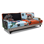 Диван с цветным принтом Qalakabusha Sofa варинант исполнения - 2 | Loft Concept в Ростове-на-Дону