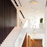 Каскадная люстра с плафонами в виде круглых пластин из хрусталя Esme Round Plates Chandelier 25 варинант исполнения - 3 | Loft Concept в Ростове-на-Дону