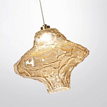 Подвесной светильник с плафоном из фактурного светло-янтарного стекла Light Ensemble варинант исполнения - 5 | Loft Concept в Ростове-на-Дону