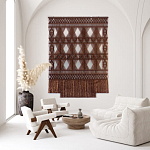 Панно Макраме коричневый цвет  варинант исполнения - 3 | Loft Concept в Ростове-на-Дону