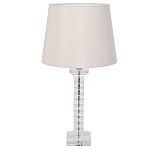 Настольная лампа с кремовым абажуром на фактурном стеклянном основании Source варинант исполнения - 1 | Loft Concept в Ростове-на-Дону