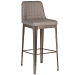 Стул барный светло-серый из экокожи Spectacular High Bar Stool варинант исполнения - 1 | Loft Concept в Ростове-на-Дону