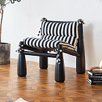 Кресло черно-белое со съемными подушками Celebrity варинант исполнения - 1 | Loft Concept в Ростове-на-Дону