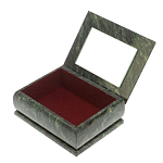 Шкатулка с зеркалом из натурального камня змеевик Stone Casket варинант исполнения - 4 | Loft Concept в Ростове-на-Дону