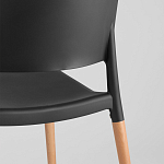 Пластиковый стул на ножках из массива бука Ferret Black 4 шт варинант исполнения - 6 | Loft Concept в Ростове-на-Дону