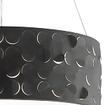 Люстра в форме цилиндра с чёрным фактурным абажуром Round Necklines варинант исполнения - 1 | Loft Concept в Ростове-на-Дону