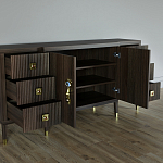 Большой Комод-буфет Elsa Dreams Walnut с ящиками варинант исполнения - 1 | Loft Concept в Ростове-на-Дону