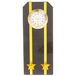 Часы подарочные настольные в виде погона ВМФ из натурального камня Змеевик Military Clock варинант исполнения - 4 | Loft Concept в Ростове-на-Дону