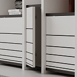 Стеллаж прямой ассиметричный с полками и 4-мя дверцами ARYA BOOKCASE WHITE варинант исполнения - 3 | Loft Concept в Ростове-на-Дону