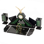 Настольный канцелярский набор из нефрита с декором в виде орла Golden Eagle варинант исполнения - 2 | Loft Concept в Ростове-на-Дону