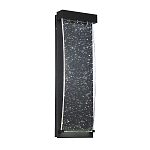 Настенный фонарь уличный прямоугольный черного цвета со стеклом с пузырьками Eurofase варинант исполнения - 2 | Loft Concept в Ростове-на-Дону