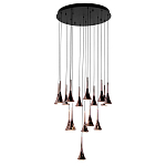 Люстра светодиодная с акриловыми конусообразными плафономи розовое золото Astra 60   варинант исполнения - 2 | Loft Concept в Ростове-на-Дону