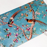 Банкетка из массива бука с цветочным принтом Turquoise Beige Chinoiserie Imperial  Garden Banquette варинант исполнения - 2 | Loft Concept в Ростове-на-Дону