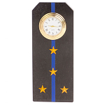 Часы погон подарочные настольные Авиация ВМФ из натурального камня Змеевик Military Clock варинант исполнения - 7 | Loft Concept в Ростове-на-Дону