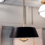 Подвесной светильник с конусовидным металлическим абажуром черного цвета Kichler варинант исполнения - 11 | Loft Concept в Ростове-на-Дону