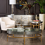 Столик журнальный серебристый с круглой столешницей Showing Refinement варинант исполнения - 3 | Loft Concept в Ростове-на-Дону