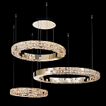 Люстра из 3-х колец с мозаичным хрустальным оформлением Sparks of Crystal варинант исполнения - 1 | Loft Concept в Ростове-на-Дону