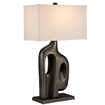 Настольная лампа с прямоугольным тканевым абажуром на фигурном каркасе Brutilist  варинант исполнения - 2 | Loft Concept в Ростове-на-Дону