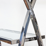 Металлический стеллаж со стеклянными полками Molecule варинант исполнения - 5 | Loft Concept в Ростове-на-Дону