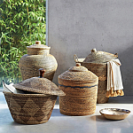 Плетеная корзина из ротанга и бамбука Wicker Vase Basket варинант исполнения - 3 | Loft Concept в Ростове-на-Дону