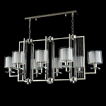 Люстра прямоугольной формы с 8-ю цилиндрическими плафонами из стекла Laurent варинант исполнения - 4 | Loft Concept в Ростове-на-Дону