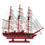 Декоративная модель деревянного красного парусника в подарочной упаковке With The low варинант исполнения - 1 | Loft Concept в Ростове-на-Дону