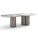 Стол обеденный мраморный с колоннами Marble Column Table варинант исполнения - 3 | Loft Concept в Ростове-на-Дону