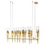 Люстра подвесная прямоугольная с 10-ю цилиндрическими плафонами LIAISON варинант исполнения - 2 | Loft Concept в Ростове-на-Дону