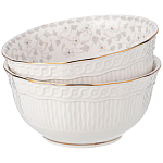 Обеденный сервиз белого цвета из фарфора на 6 персон 23 предмета Floral Charm варинант исполнения - 7 | Loft Concept в Ростове-на-Дону