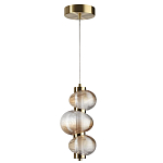Подвесной светильник с 3-мя рифлеными стеклянными шарами Marcelh Light варинант исполнения - 2 | Loft Concept в Ростове-на-Дону