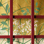 Обои ручная роспись The Plain of Musashi Original colourway on painted Xuan paper with gold ombre варинант исполнения - 2 | Loft Concept в Ростове-на-Дону