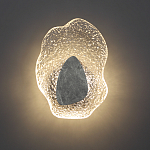 Бра с волнообразным стеклянным плафоном и вставкой из мрамора Liquid Stone варинант исполнения - 4 | Loft Concept в Ростове-на-Дону