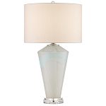 Настольная лампа стеклянная с тканевым абажуром Edges варинант исполнения - 3 | Loft Concept в Ростове-на-Дону