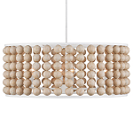 Люстра в форме цилиндра с вставками из деревянных бусин Wooden Beads варинант исполнения - 1 | Loft Concept в Ростове-на-Дону