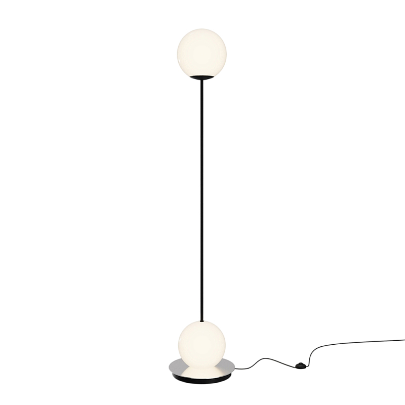 Напольный торшер светодионый Twins 3000К 20Вт Белый Черный в Ростове-на-Дону | Loft Concept 