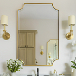 Зеркало в золотой деревянной раме Riviera варинант исполнения - 3 | Loft Concept в Ростове-на-Дону