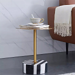 Дизайнерский журнальный стол с круглой столешницей на чёрно-белом основании Muruv варинант исполнения - 1 | Loft Concept в Ростове-на-Дону