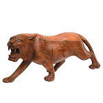 Статуэтка в виде тигра из дерева суар Predator варинант исполнения - 1 | Loft Concept в Ростове-на-Дону